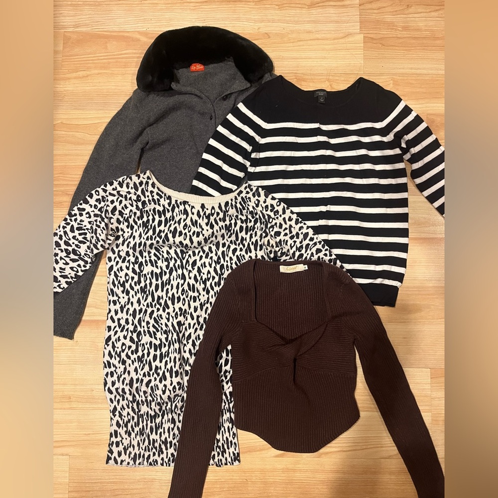 Lot: vintage & thrifted sweaters and knit wear
